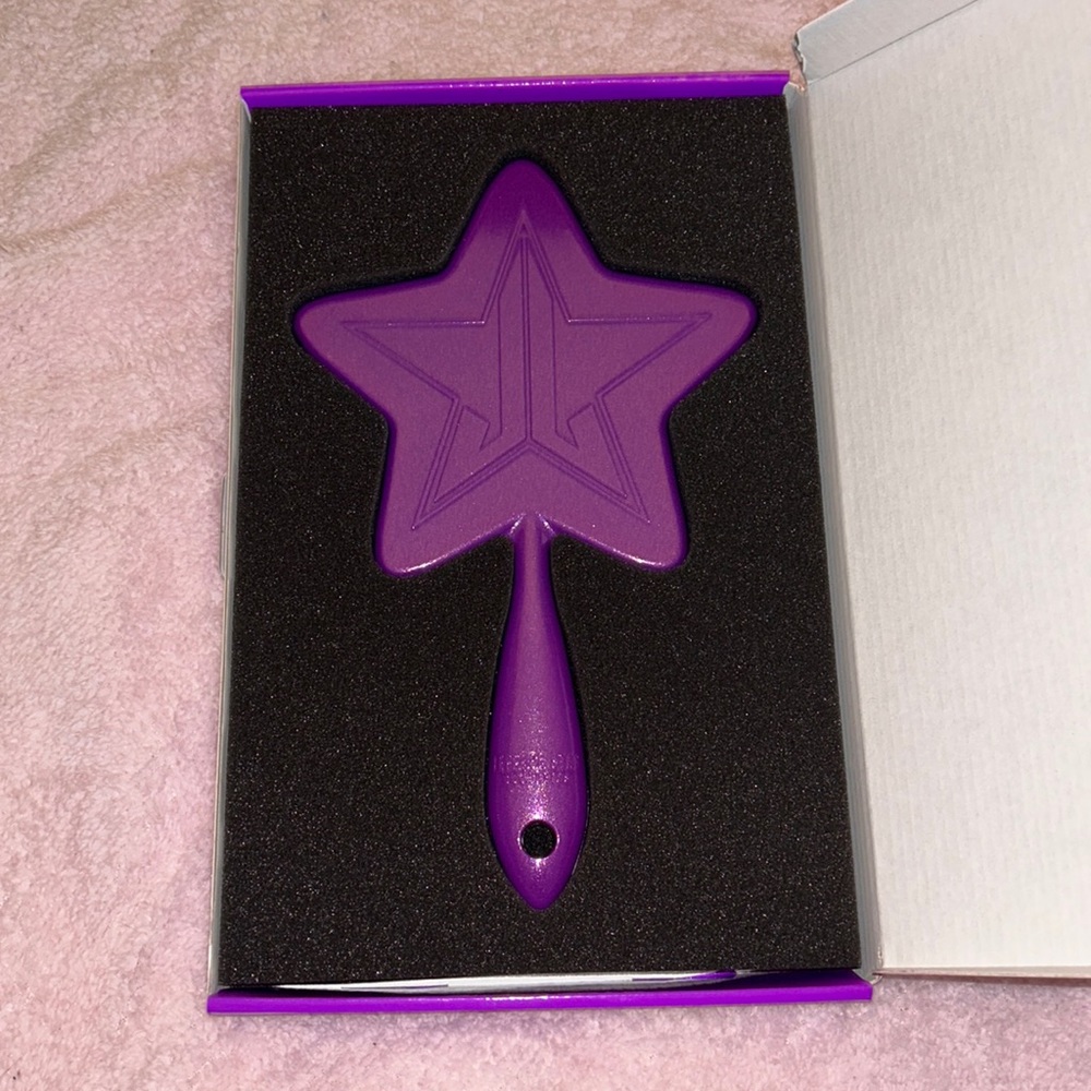 Jeffree Star purple glitter mirror.